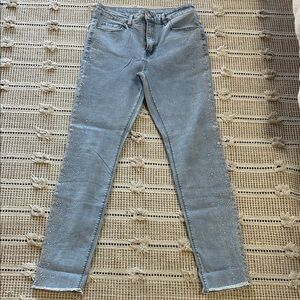 Rewash Women's Light Blue Skinny Jeans with Embellishments